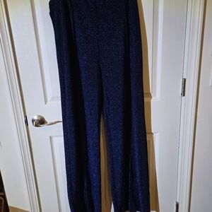 DAVI & DANI Sparkling Navy Wide Leg Pants